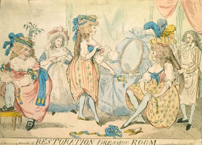 Vestidor de restauración c.1789 de Thomas Rowlandson